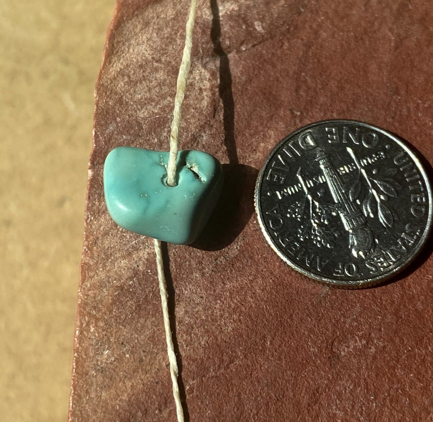 4 carat blue Stone Mountain Turquoise bead