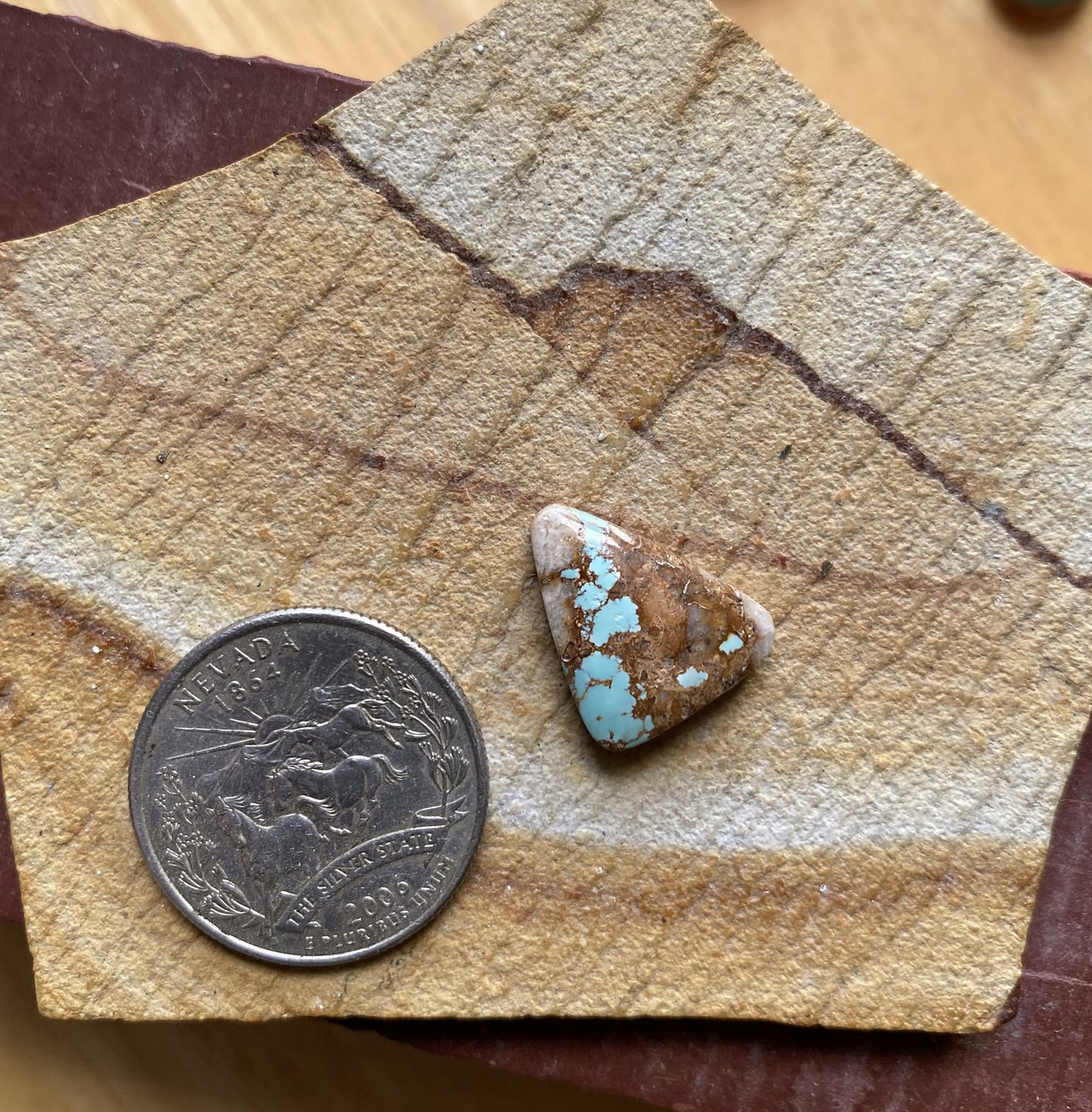 7 carat boulder-cut Stone Mountain Turquoise cabochon