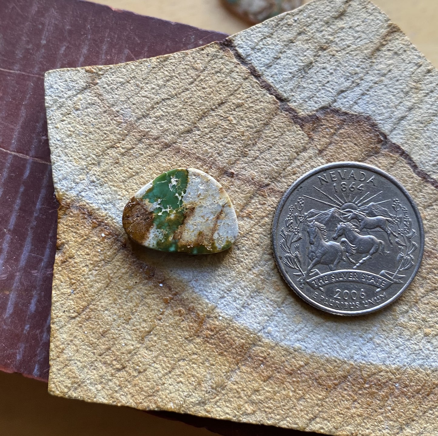 8 carat boulder-cut Stone Mountain Turquoise cabochon