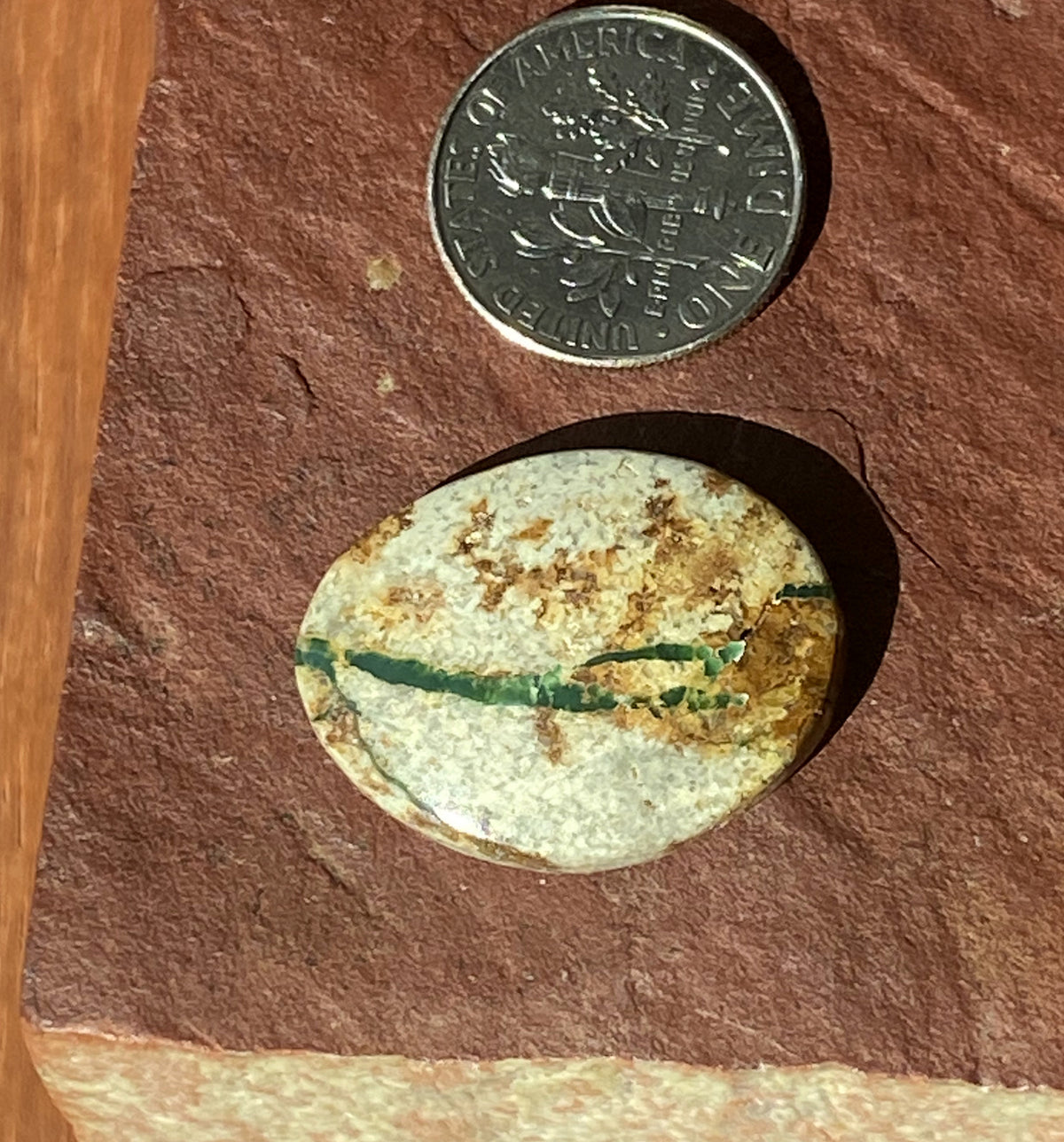 18 carat natural boulder-cut Stone Mountain Turquoise cabochon