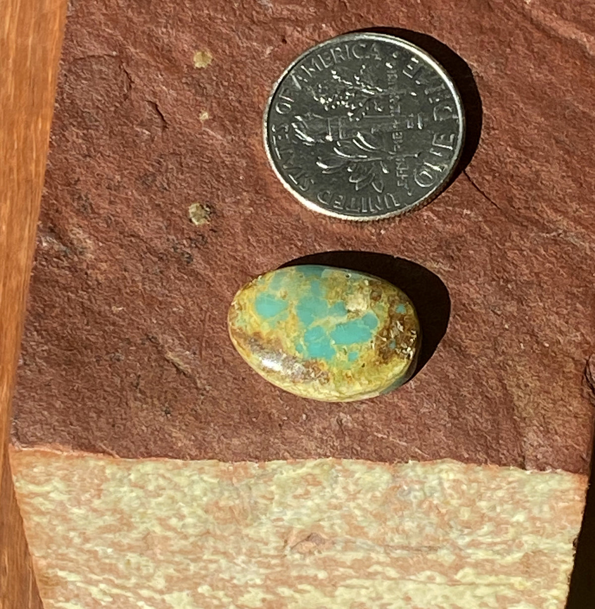 7 carat natural boulder-cut Stone Mountain Turquoise cabochon