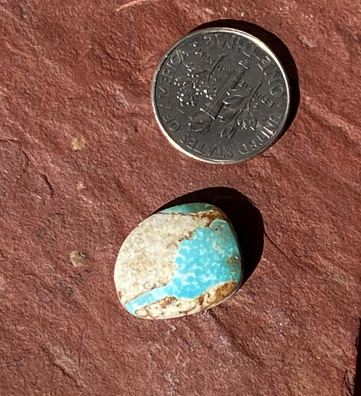 7 carat natural boulder-cut Stone Mountain Turquoise cabochon