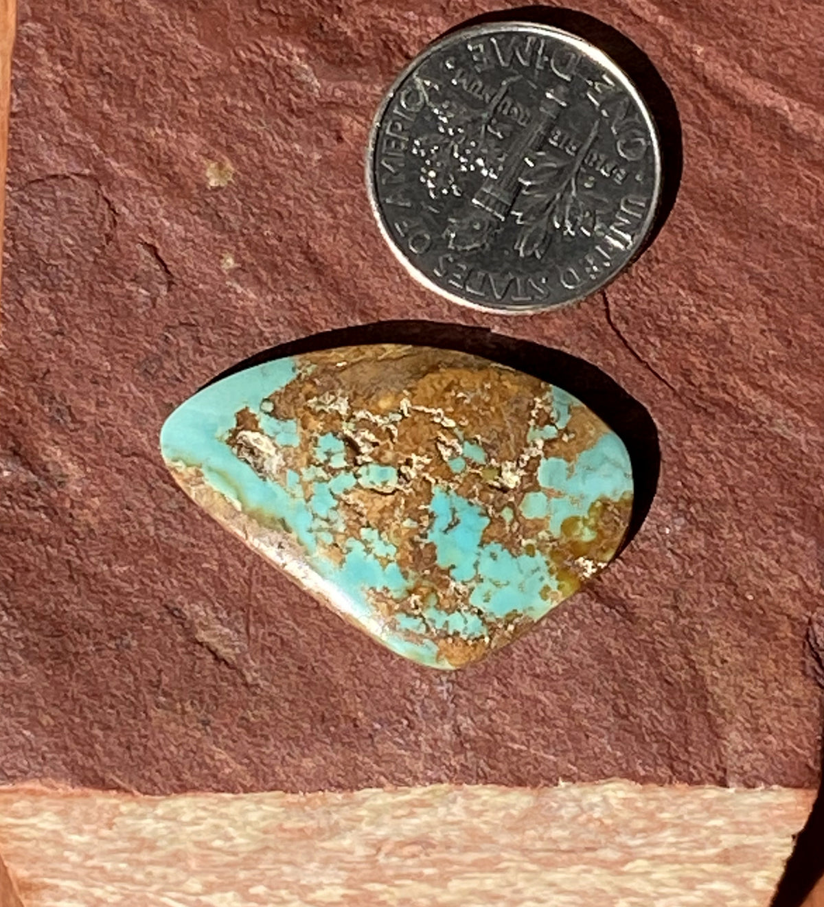 12 carats natural blue boulder-cut Stone Mountain Turquoise cabochon