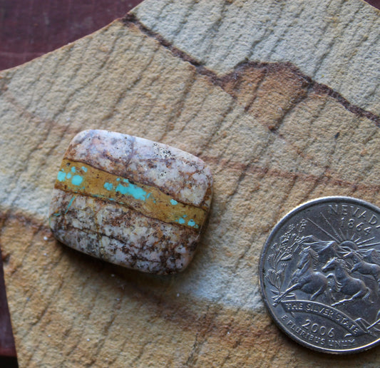 24 carat blue boulder-cut Stone Mountain Turquoise cabochon