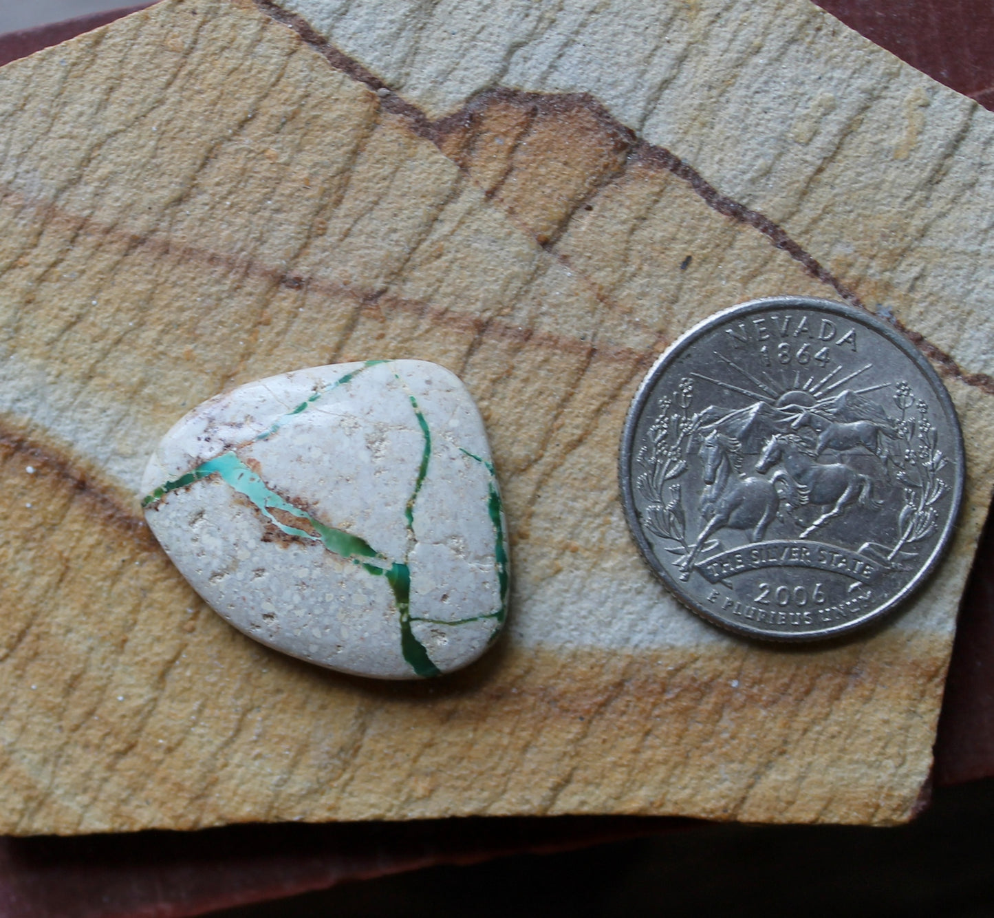 23 carat boulder-cut Stone Mountain Turquoise cabochon