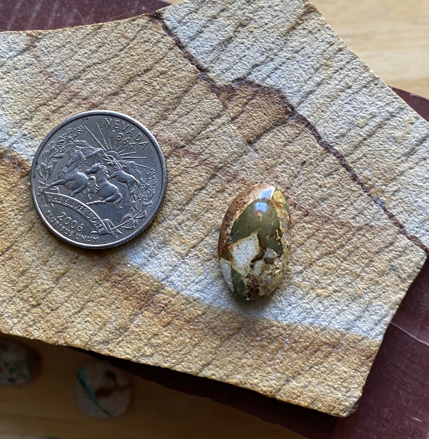 10 carat boulder-cut Stone Mountain Turquoise cabochon