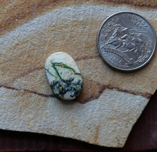 11 carat green boulder-cut Stone Mountain Turquoise cabochon 11 carat green boulder-cut Stone Mountain Turquoise cabochon