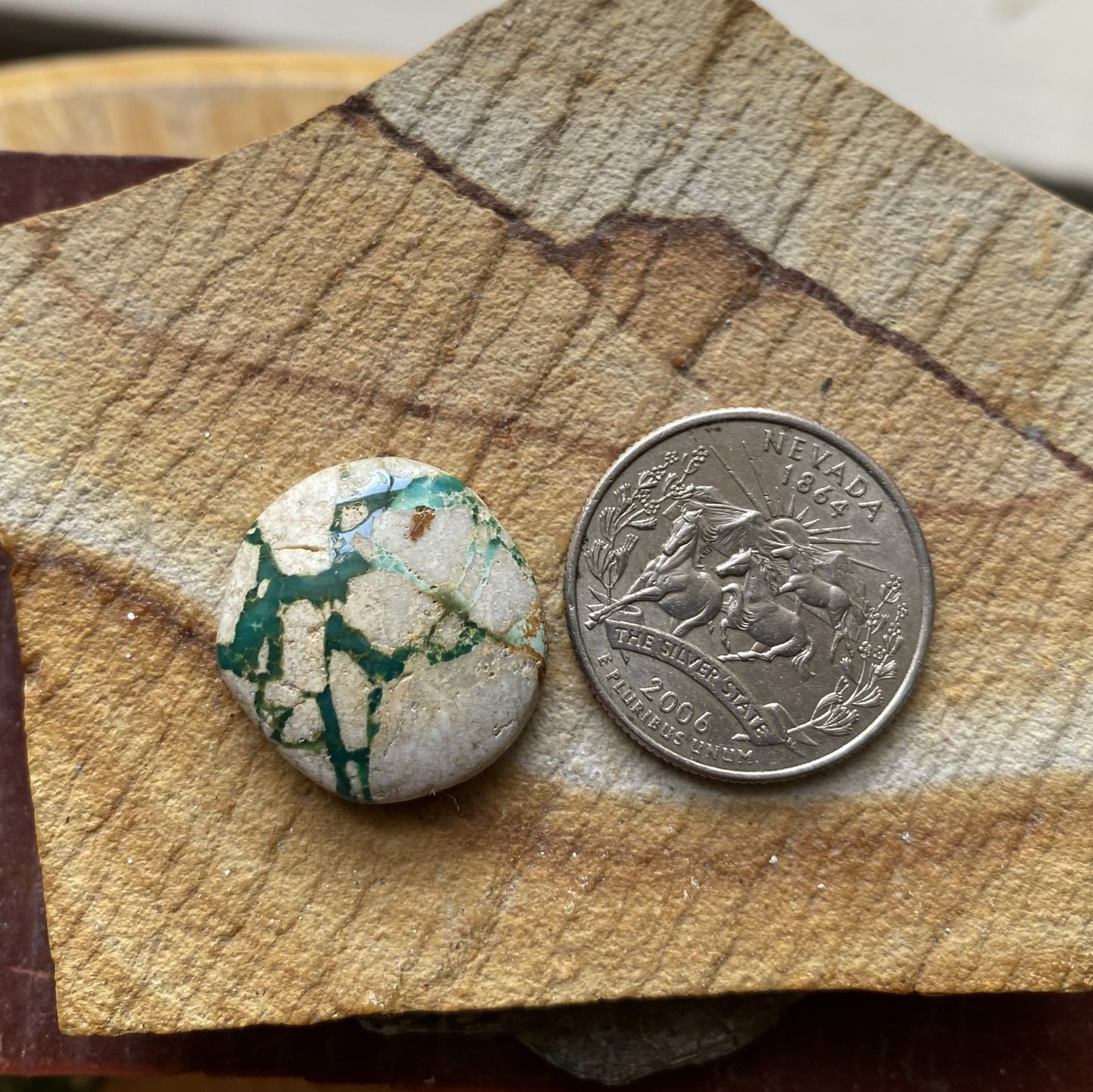 20 carat natural boulder-cut Stone Mountain Turquoise cabochon
