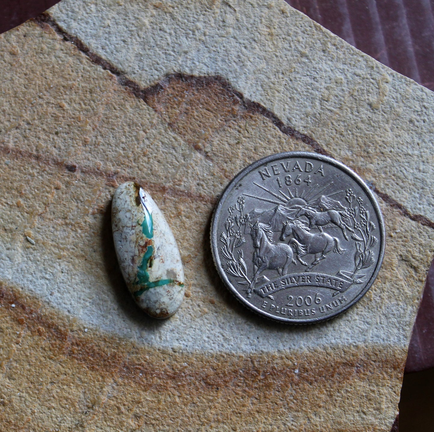 5 carat boulder-cut Stone Mountain Turquoise cabochon