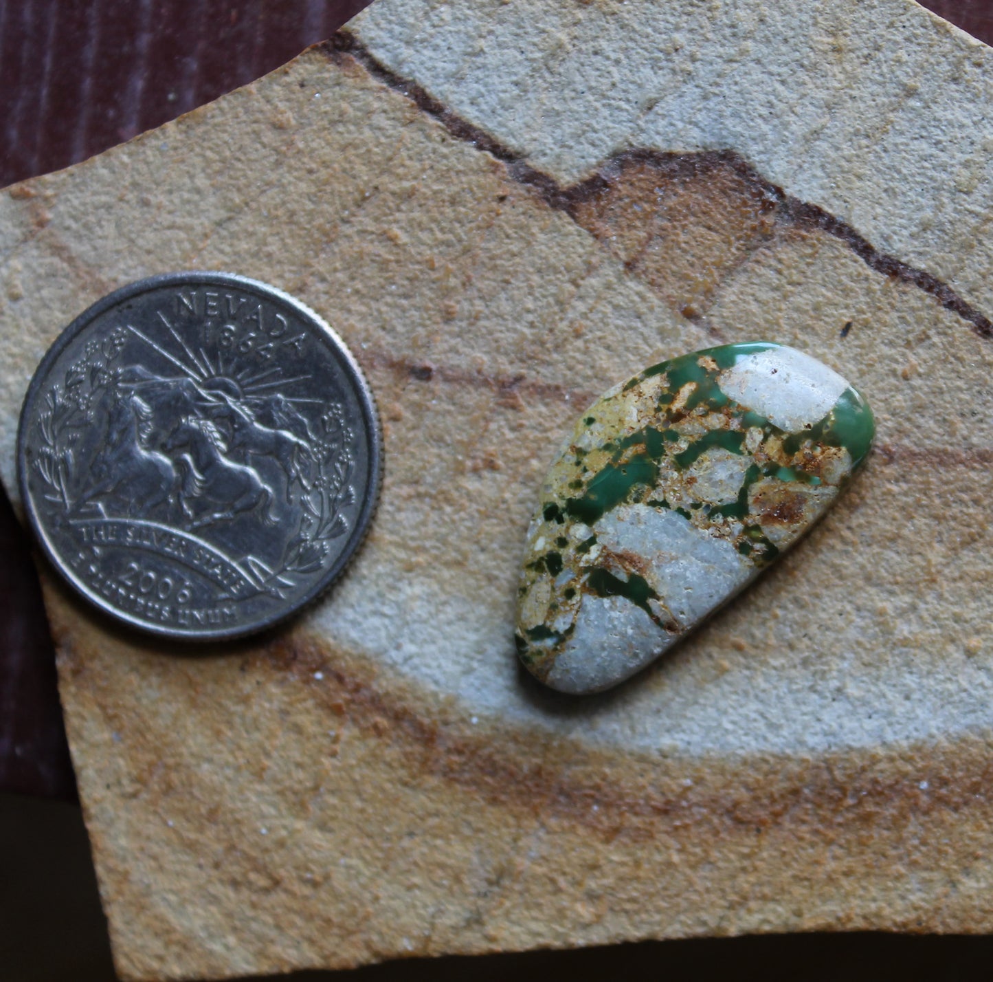 15 carat boulder-cut Stone Mountain Turquoise cabochon