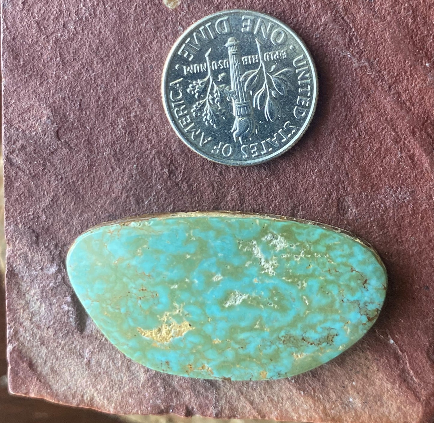 27 carat Stone Mountain Turquoise cabochon