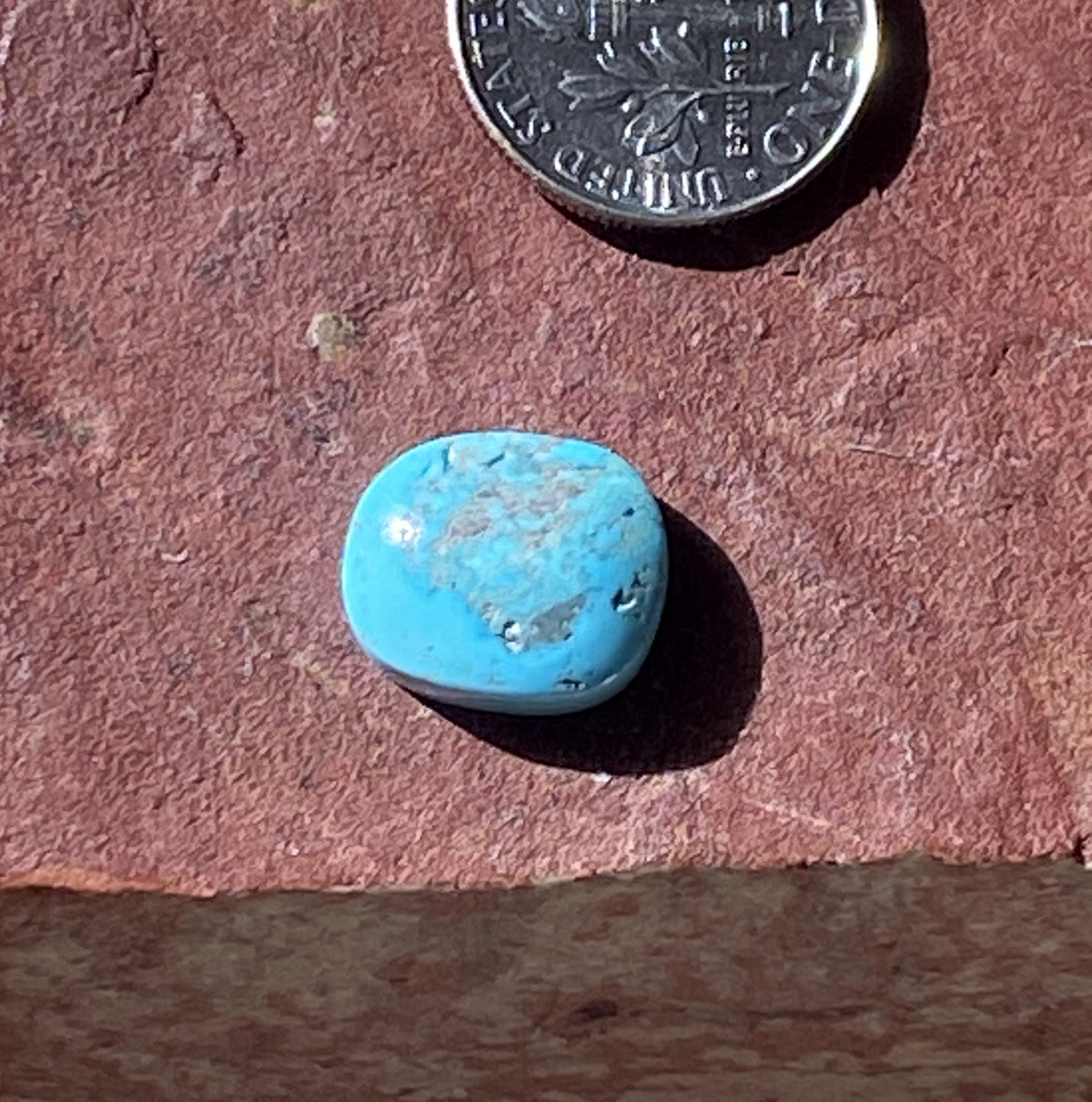 5 carat natural Blue June Turquoise cabochon a pillow dome