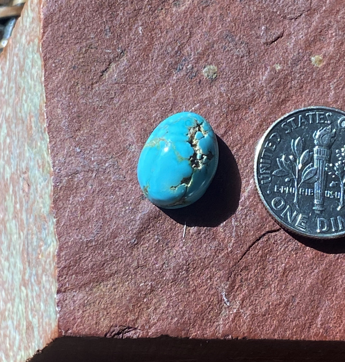 5 carat natural Blue June Turquoise cabochon