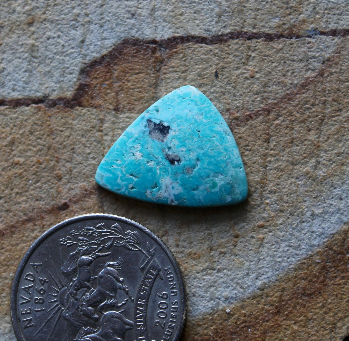 6 carat natural Blue June turquoise cabochon