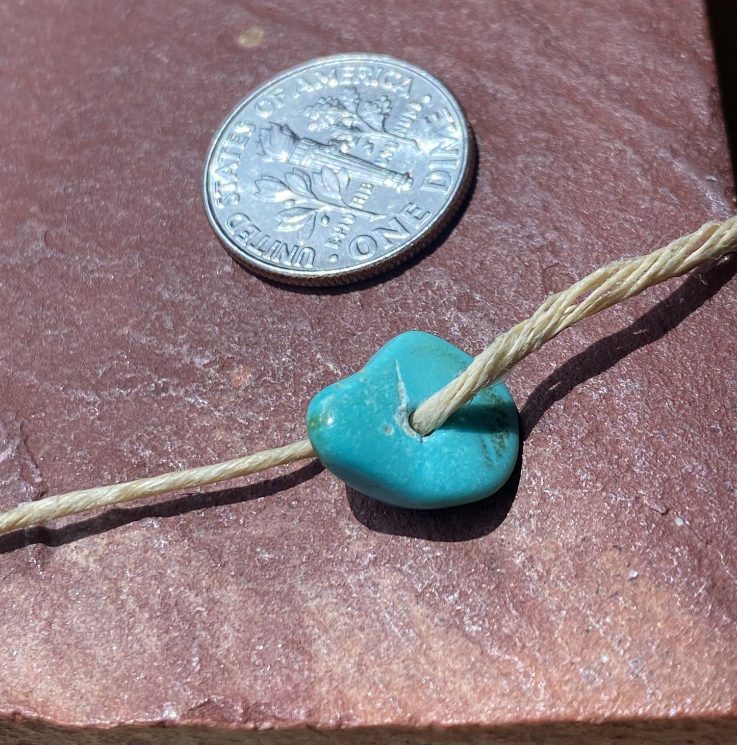 3 carat blue Stone Mountain Turquoise bead