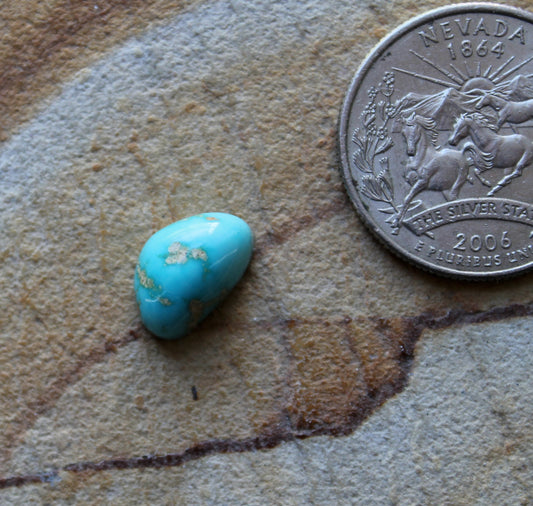 4 carat blue Stone Mountain Turquoise cabochon with a high dome