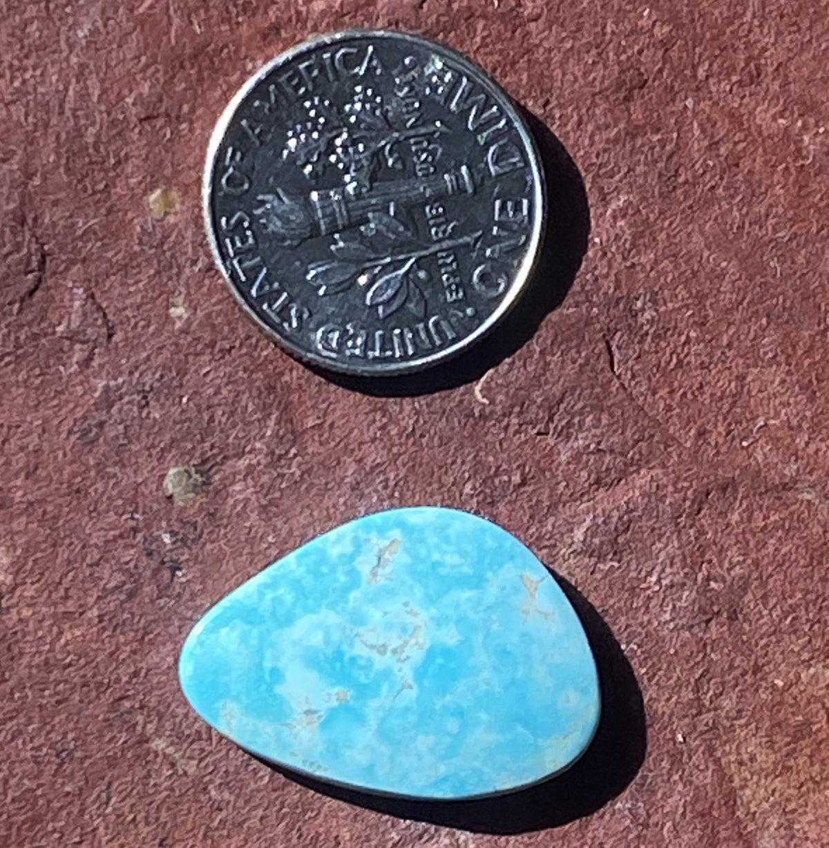 7 carat blue natural Stone Mountain Turquoise cabochon