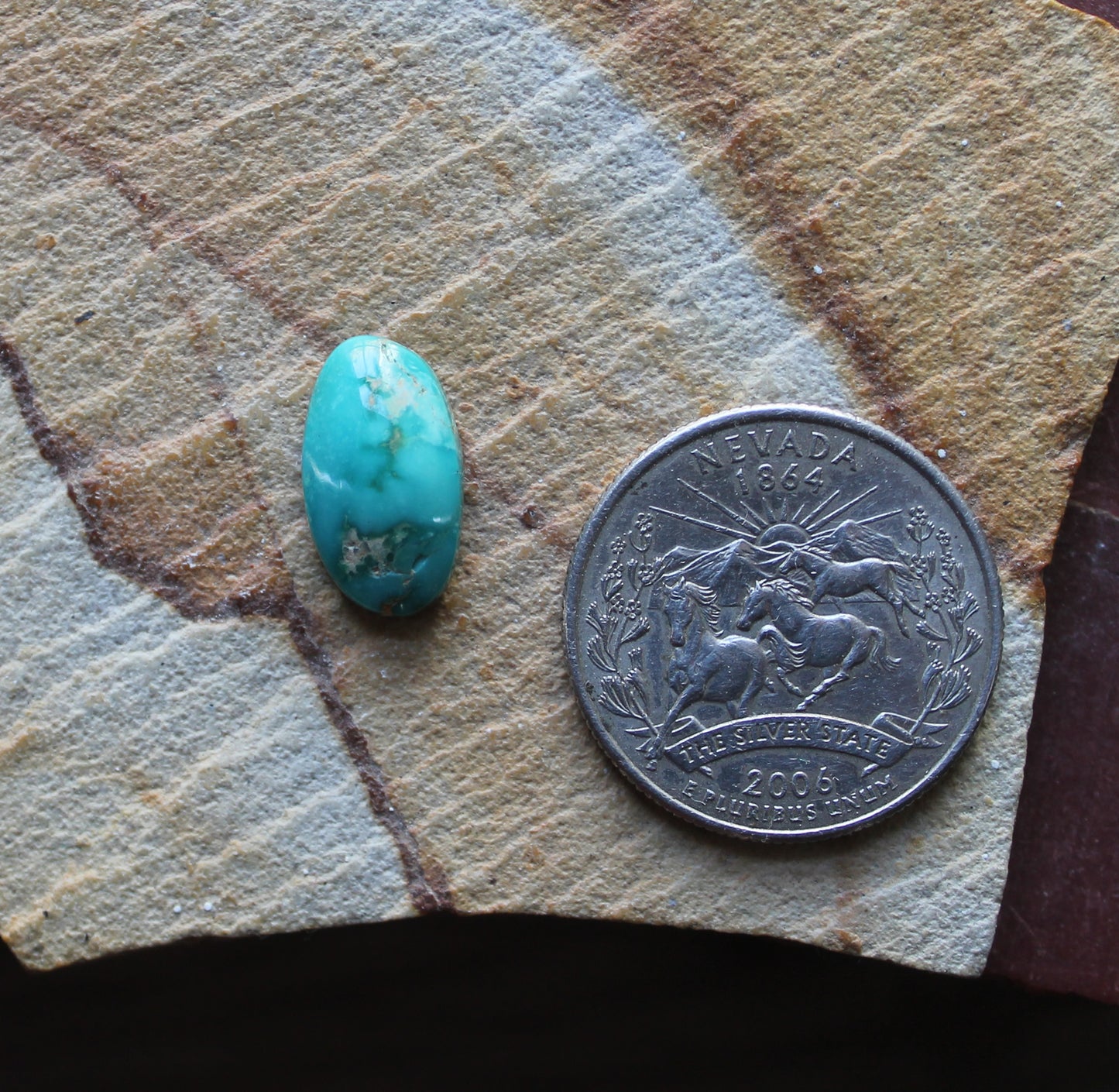 5 carat blue Stone Mountain Turquoise cabochon