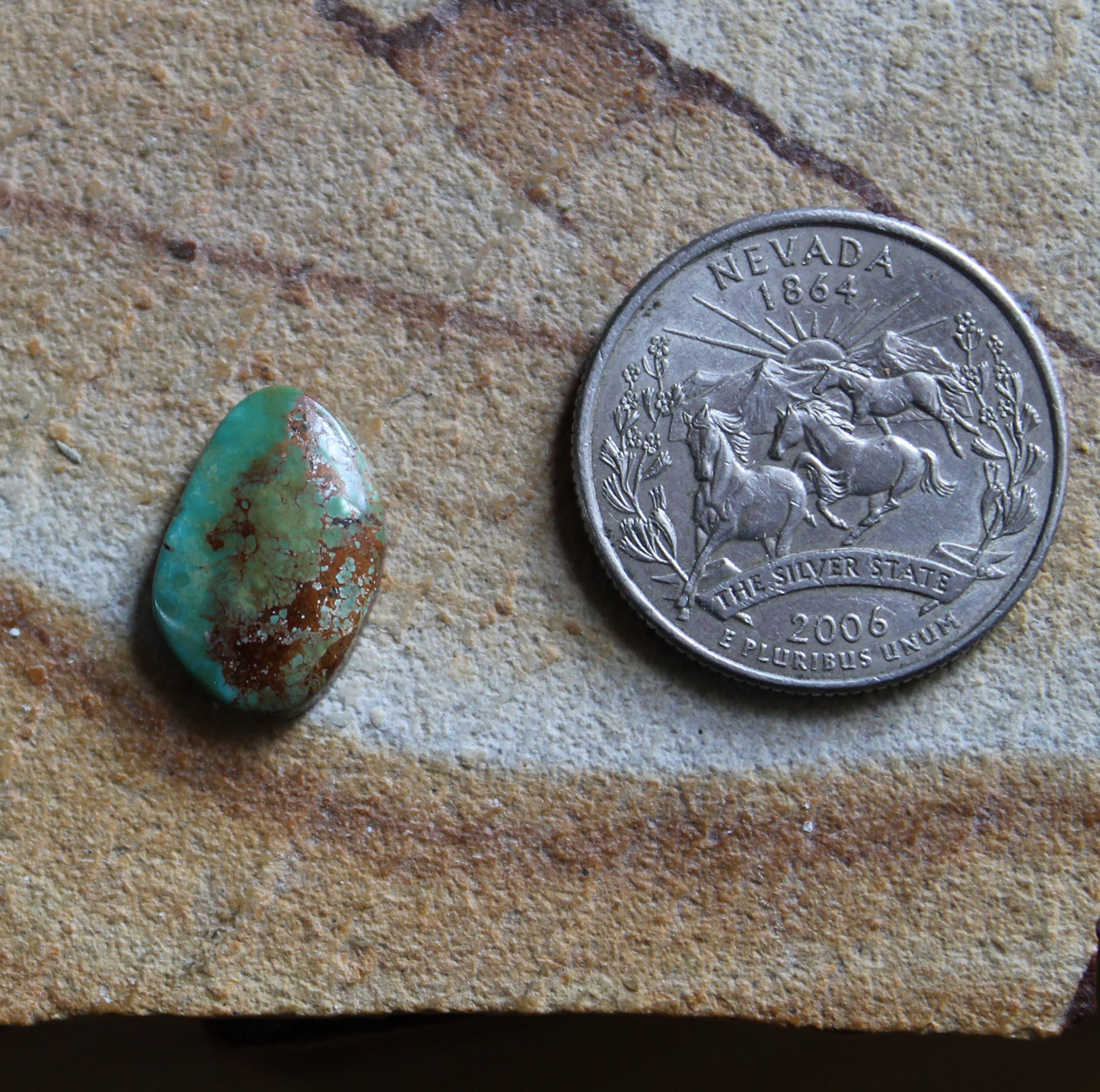 4 carat blue Stone Mountain Turquoise cabochon