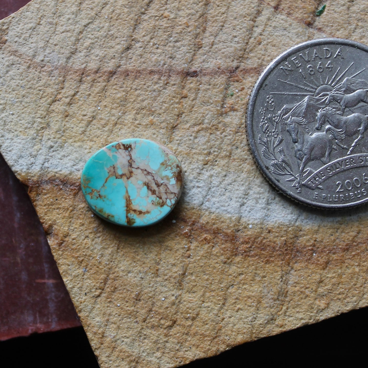 4 carat blue Stone Mountain Turquoise cabochon