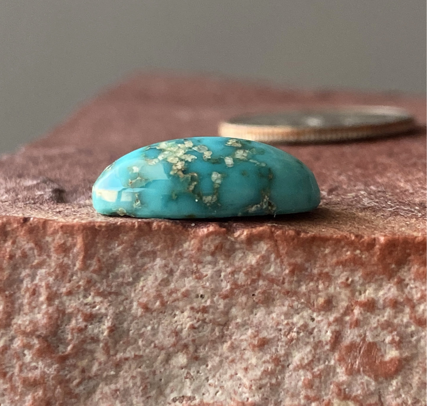6 carat rich blue Stone Mountain Turquoise cabochon