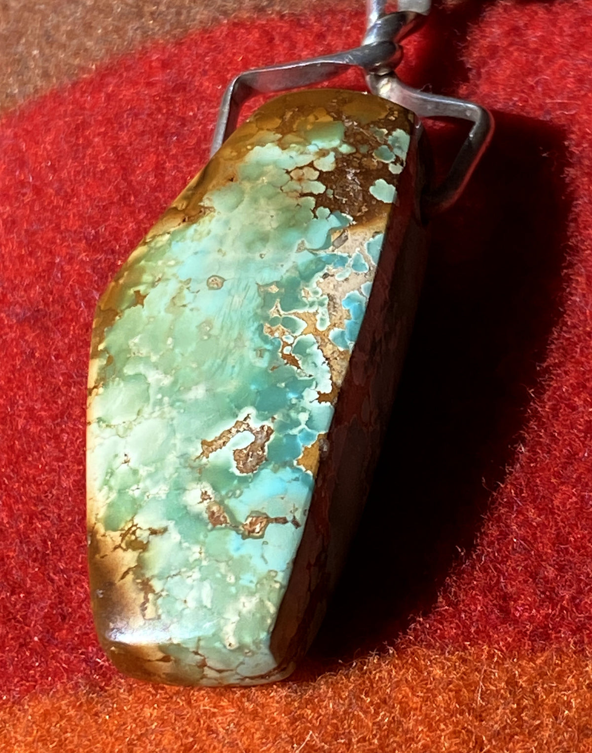 Polychrome Reversible Stone Mountain Turquoise "Character Bead" pendant