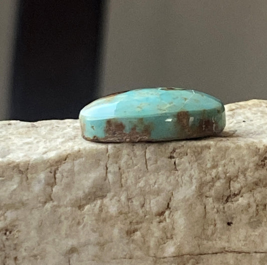 6 carat natural blue Stone Mountain Turquoise cabochon with red matrix