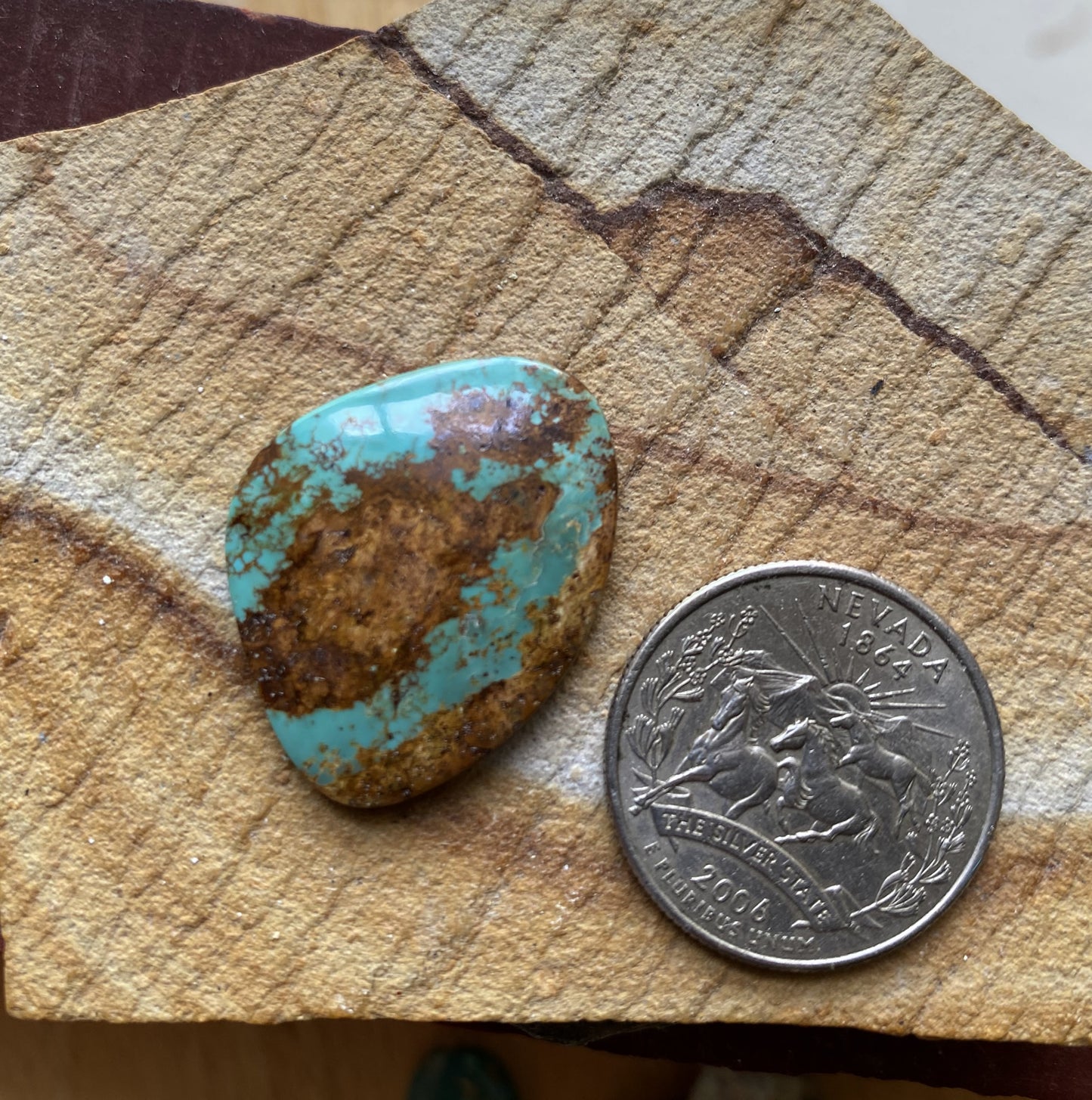 19 carat natural blue Stone Mountain Turquoise cabochon