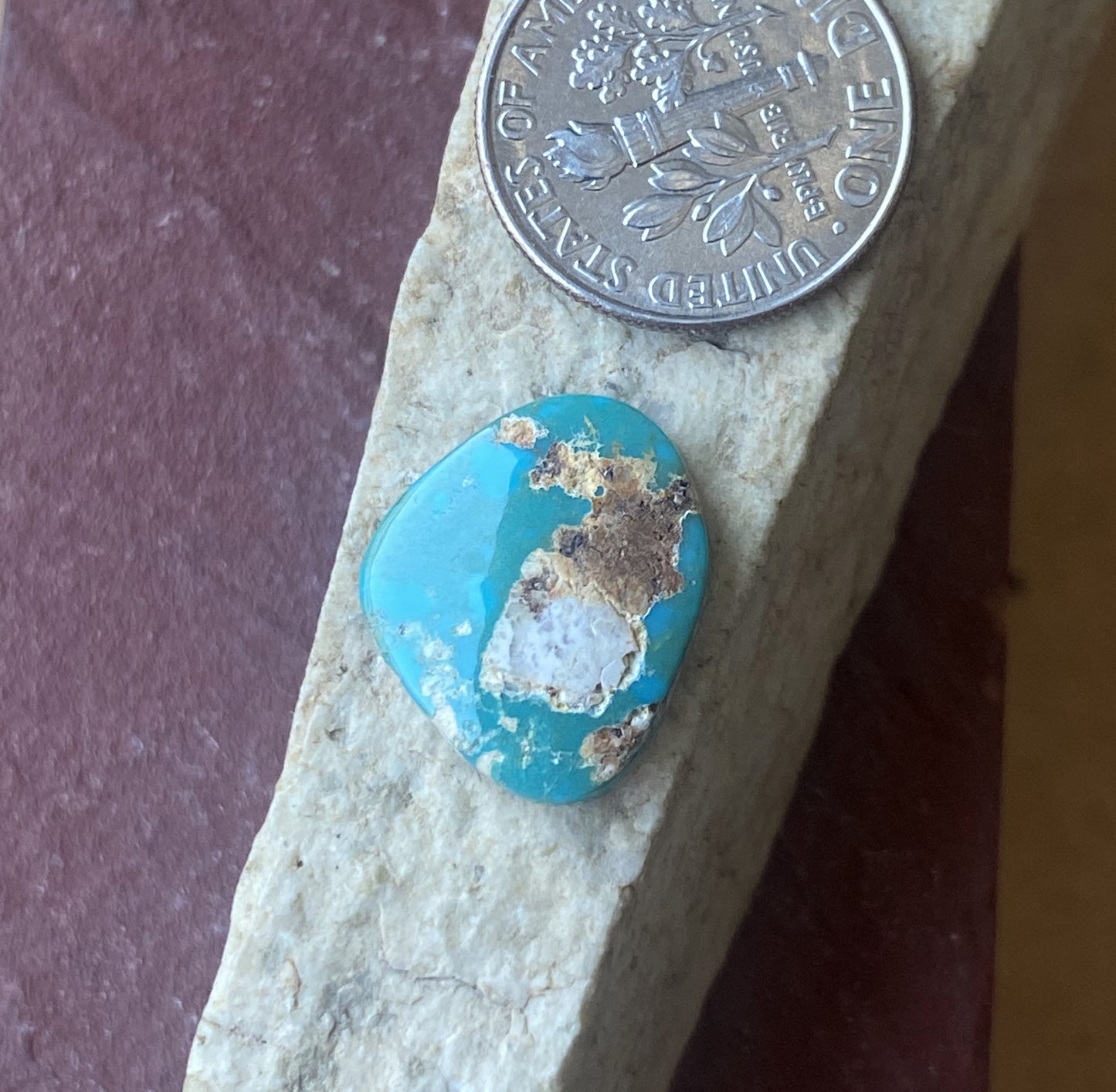 6 carat dark blue Stone Mountain Turquoise cabochon