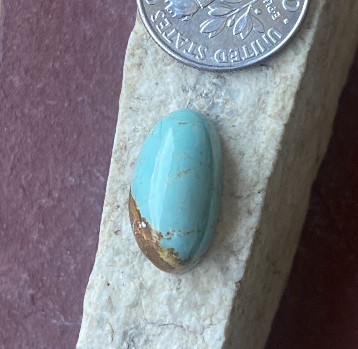 7 carat natural light blue Stone Mountain Turquoise cabochon