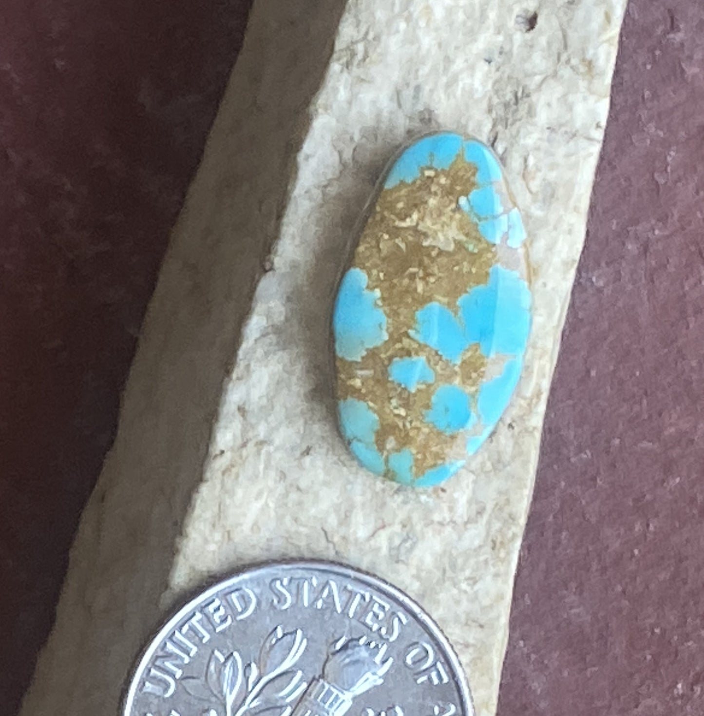 4 carat blue turquoise Stone Mountain Turquoise cabochon