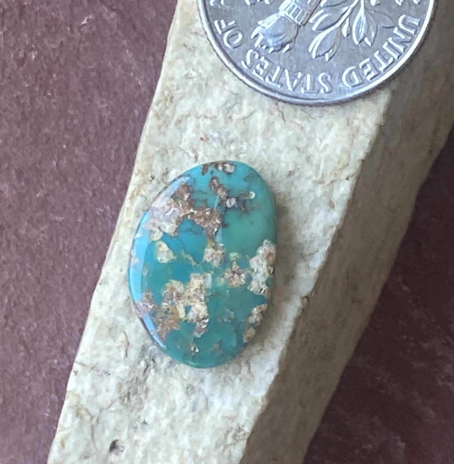 4 carat natural blue Stone Mountain Turquoise cabochon