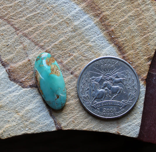 9 carat blue Stone Mountain Turquoise cabochon 9 carat blue Stone Mountain Turquoise cabochon