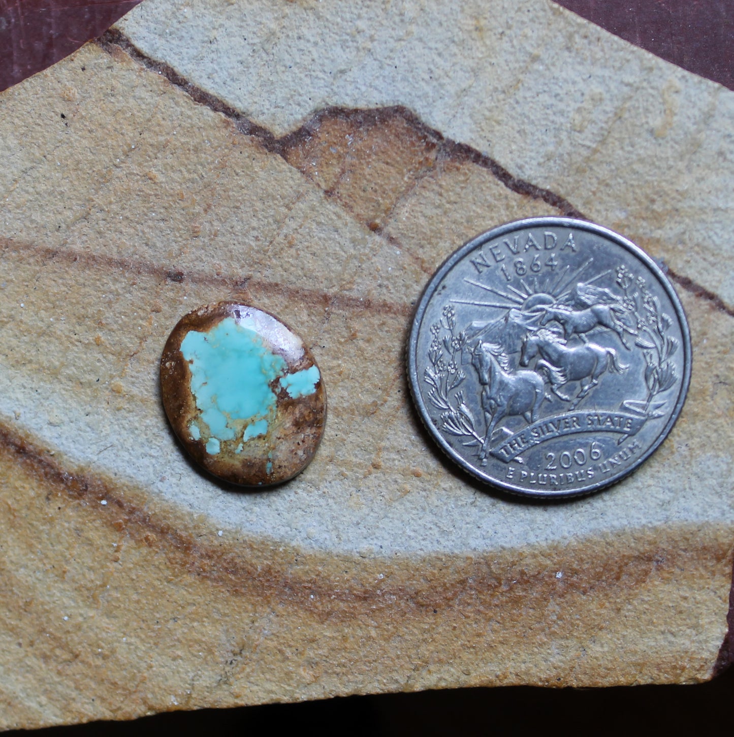 5 carat boulder-cut Stone Mountain Turquoise cabochon