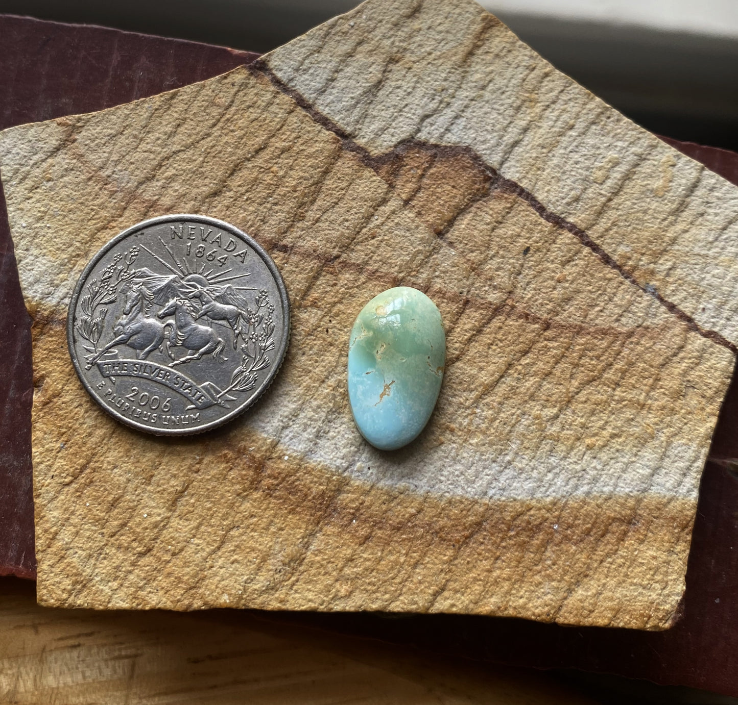 5 carat color change natural Stone Mountain Turquoise cabochon