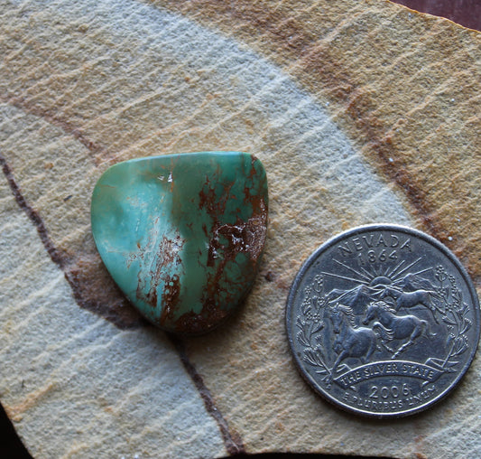 22 carat flat top Stone Mountain Turquoise cabochon 22 carat flat top Stone Mountain Turquoise cabochon
