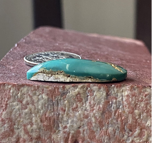12 carat vivid green Stone Mountain Turquoise cabochon