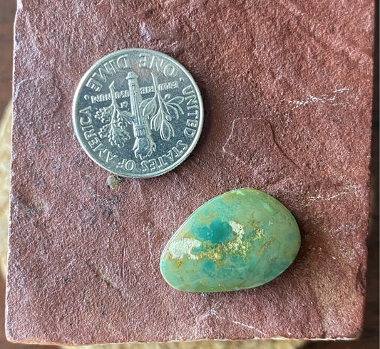 6 carat forest green Stone Mountain Turquoise cabochon