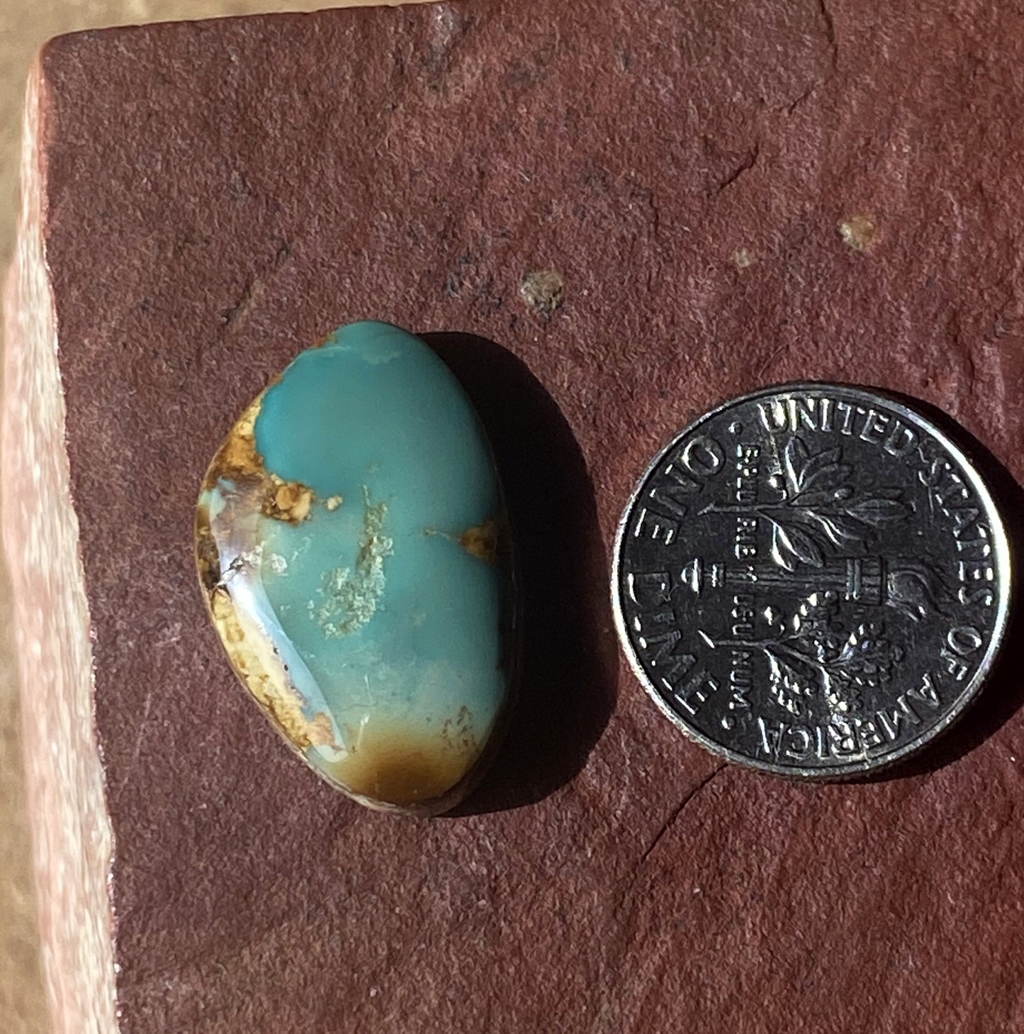 13 carat green teal Stone Mountain Turquoise Nevada cabochon