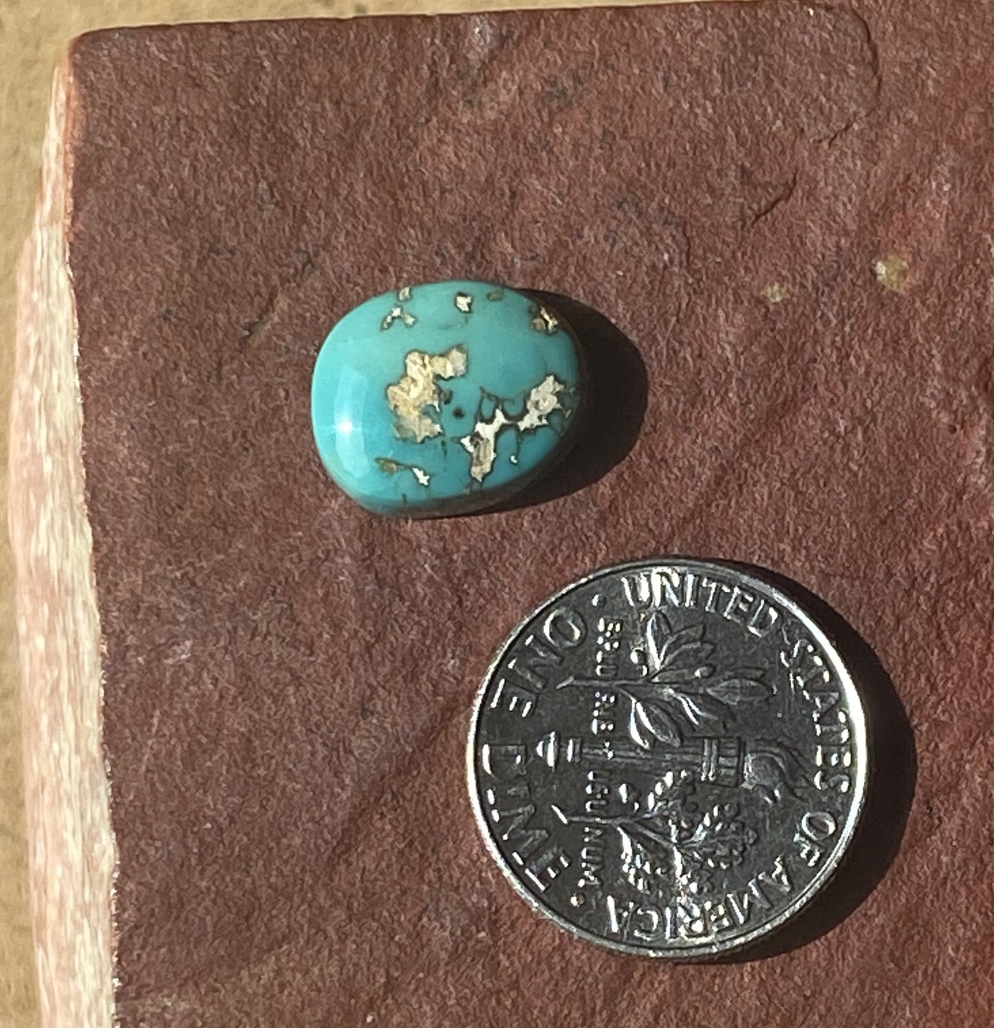 4 carat blue Stone Mountain Turquoise cabochon
