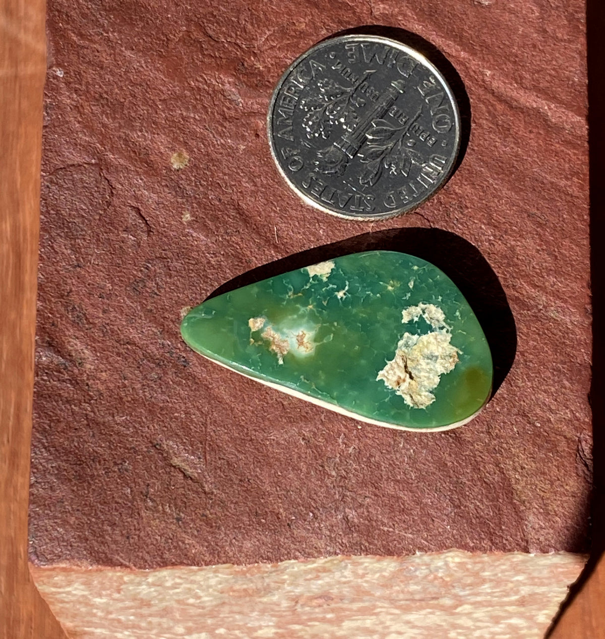 12 carat natural boulder-cut blue Stone Mountain Turquoise cabochon flat top