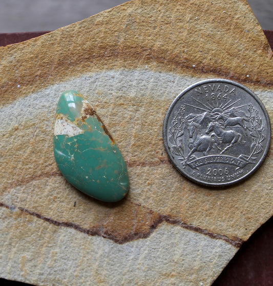 14 carat green Stone Mountain Turquoise cabochon 14 carat green Stone Mountain Turquoise cabochon
