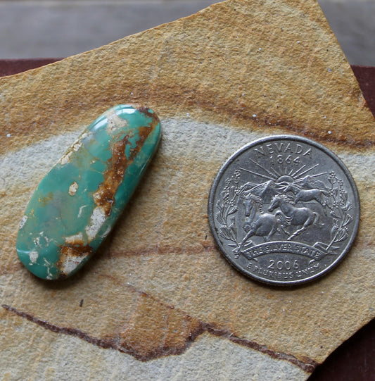 20 carat green Stone Mountain Turquoise cabochon