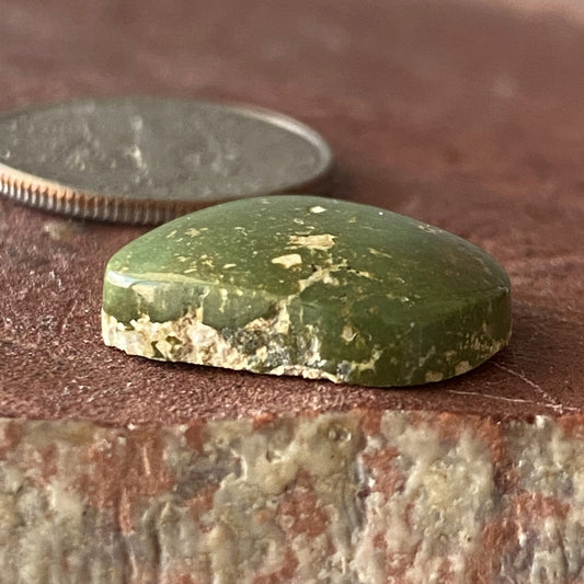 7 carat forest green Stone Mountain Turquoise cabochon