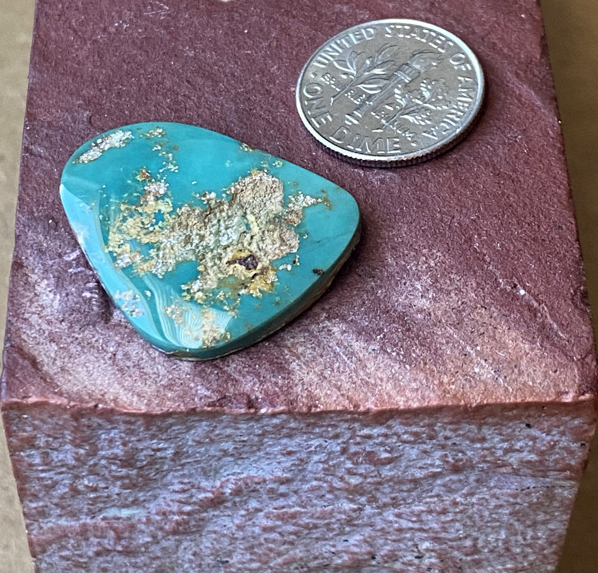 16 carat green Stone Mountain Turquoise cabochon