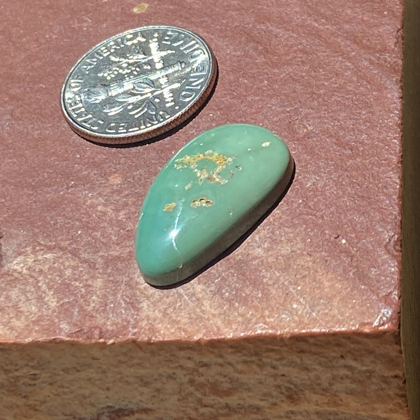 8 carat green Stone Mountain Turquoise cabochon