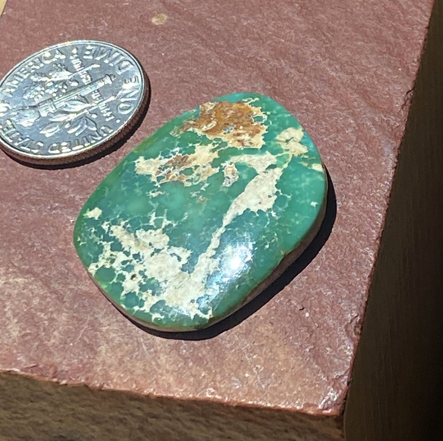 19 carat green Stone Mountain Turquoise cabochon