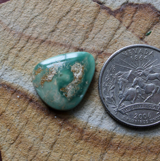 9 carat sea green Stone Mountain Turquoise cabochon