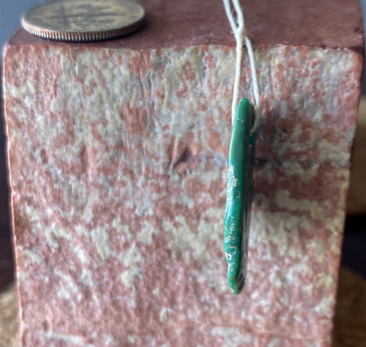 8 carat green turquoise natural tab bead from Stone Mountain Mine