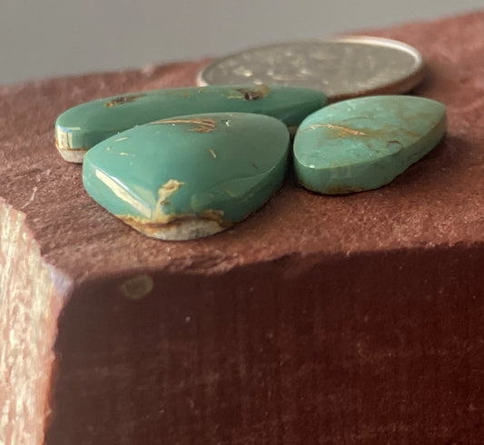 15 carat teal green Stone Mountain Turquoise cabochons